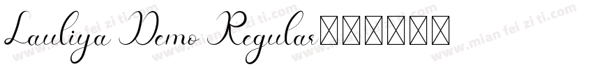 Lauliya Demo Regular字体转换